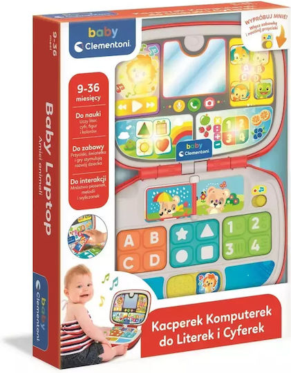 Baby Clementoni Baby Laptop-Tablet Computer for Letters and Numbers with Music and Sounds for 9+ Months