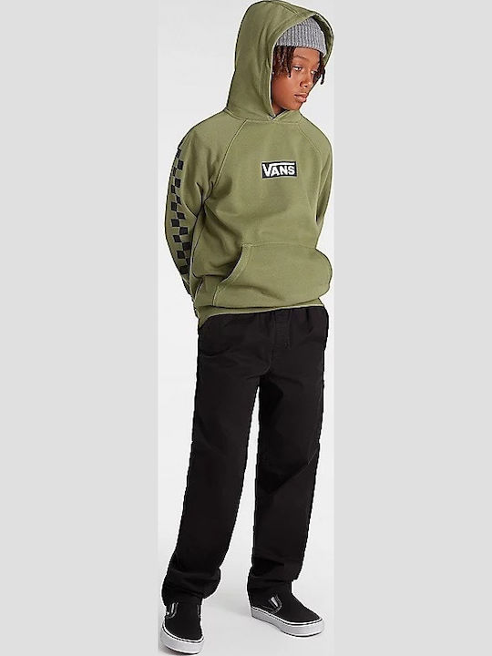 Kids Sweatshirt with Hood and Pockets Olive  Fleece Hoodie