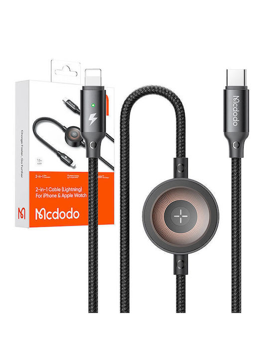 Mcdodo Ca-5680 2-in-1 USB-C auf Lightning Kabel + Apple Watch Ladegerät 36W 1,5m