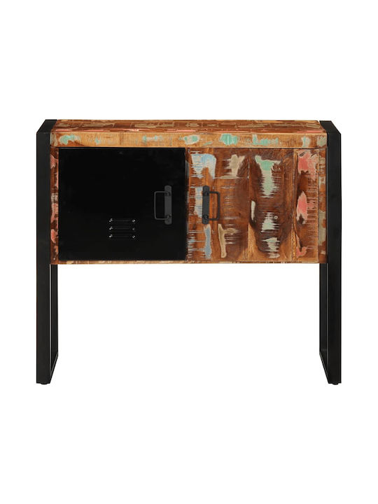 Console Table of Solid Wood & Metal Colorful L90xW35xH75cm