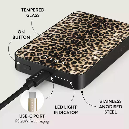 Burga MagSafe Power Bank 5000mAh 7.5W cu Port USB-C Gunmetal - Player
