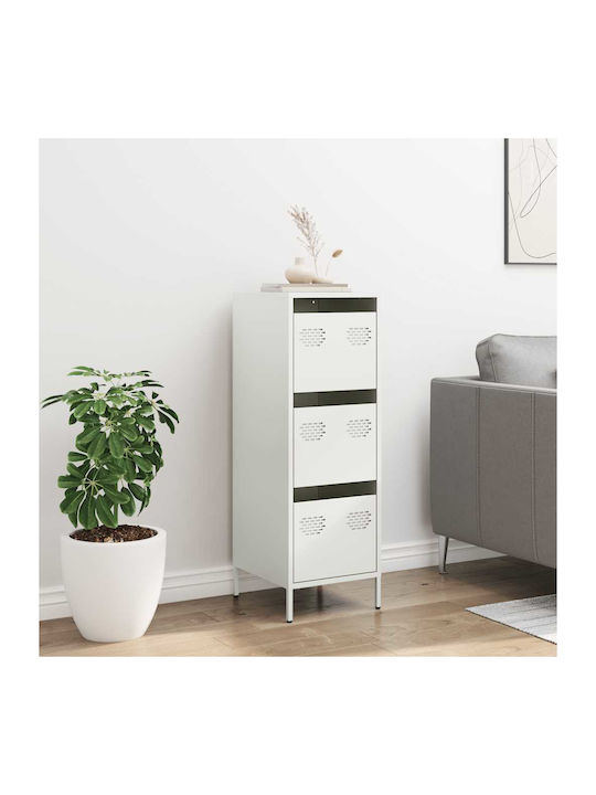 Office Storage Metal Cabinet White L39xW35xH103.5cm