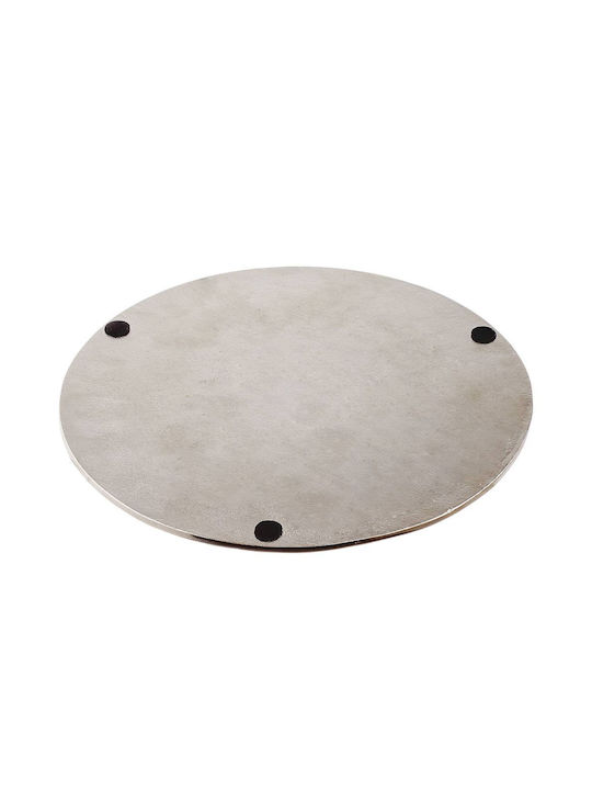 Dekorativer Tablett Disc D30cm Silber Aluminium Durchmesser 30 cm Höhe 0,5 cm