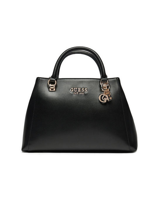 Guess Evelune Large Girlfriend Satchel Geantă de damă De mână Neagră