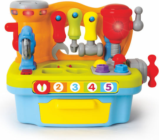 Hola Toys Παιχνίδι Στοίβαξης Πάγκος Εργασίας με Φως για 18+ Μηνών