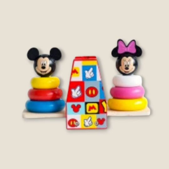 Tooky Toys Pyramid Toy Mickey Minnie Scale made of Wood for 18++ Months