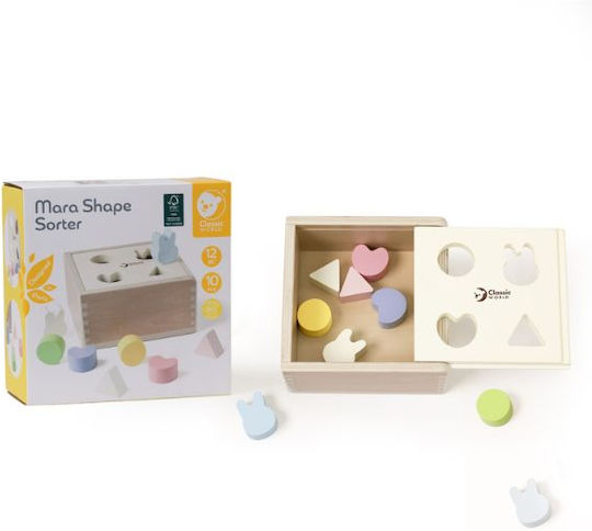 Classic World Shape Sorting Toy Mara made of Wood for 12++ Months