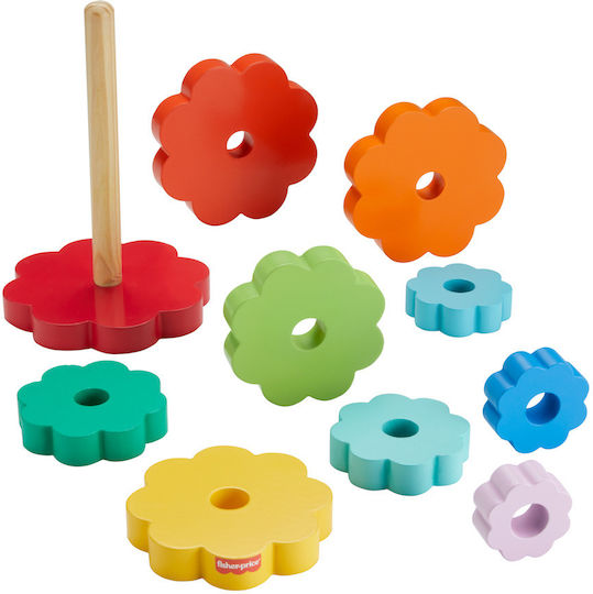 Fisher Price Stacking Toy Ring Stacker made of Wood for 18++ Months