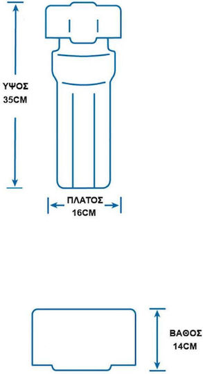 Filtrato WHF12-USA Wasserfiltrationssystem Unter der Spüle Durchmesser ½" 57-0030
