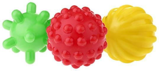 Set mit 3 sensorischen Bällen Tüll 0+ Monate 6 6,5 7,5 cm Multicolor