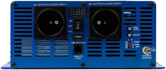 Volt Polska Car Inverter 2500W to Converter 24V DC in 230V AC with 1xUSB