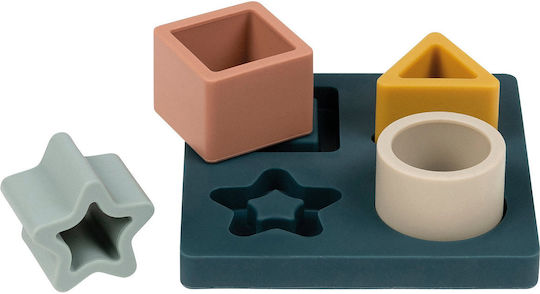 Nattou Shape Sorting Toy made of Silicone for 0++ Months