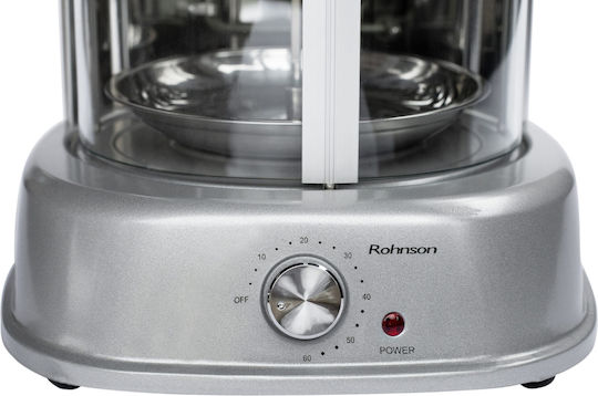 Rohnson R-2540 Настолна Вертикален Шиш 1800W с Капак и Регулируем Термостат 41x23см