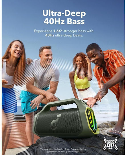 Anker Soundcore Boom 2 Plus Waterproof Bluetooth Speaker 140W with Battery Life up to 20 hours Green