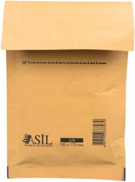 thessPACK Umschlag Typ Tasche mit Aufkleber 1Stück 12x17.5cm in Braun Farbe