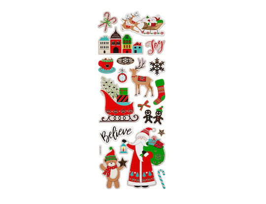 Fééric Lights and Christmas Χριστουγεννιάτικα Aufkleber 3x3x24.5cm.