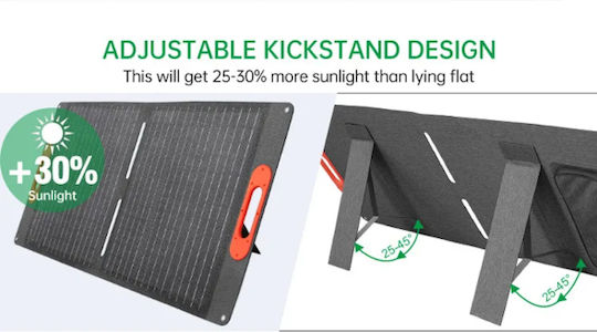 Foldable Solar Panel 100w 12v Invictus Me-sc-100 Dimensions Open 1230x560x5mm