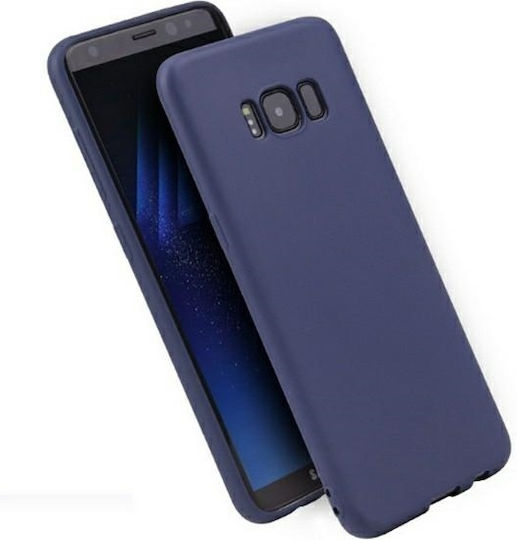 Beline Umschlag Rückseite Silikon 1mm Marineblau (Realme C3)