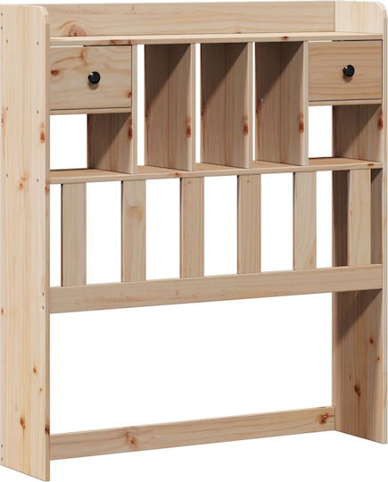 Single Bed Made of Solid Wood Brown with Slats for Mattress 75x190cm