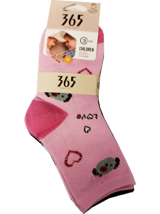 365 Charm Socks Kindersocken Sky Blue - Pink 3 Paar