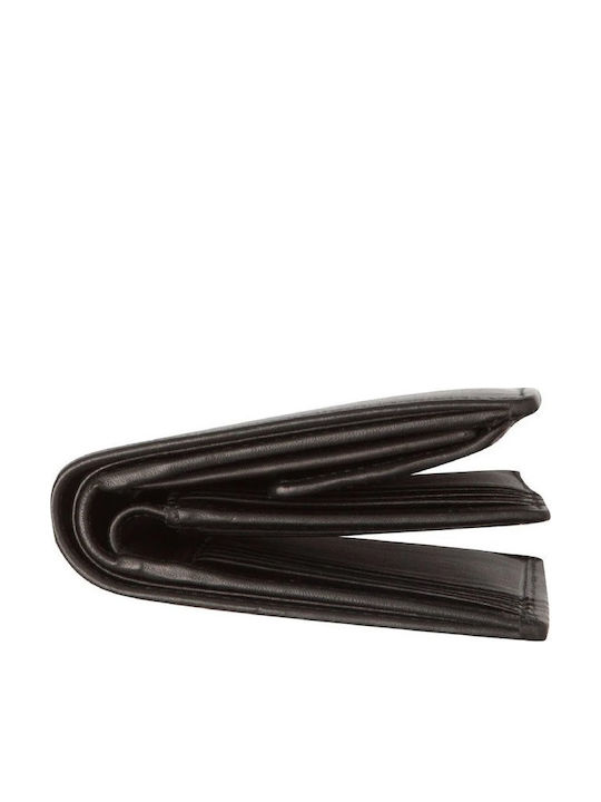 Brand Leather Men's Wallet Cards with RFID Black