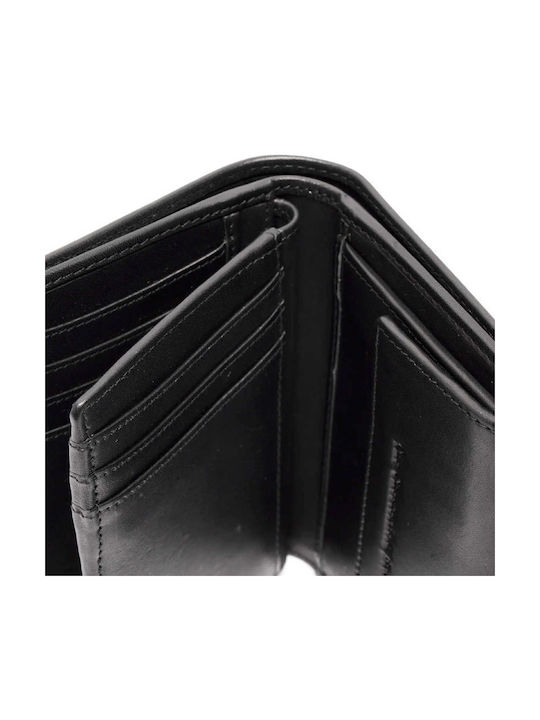 Brand Leather Men's Wallet Cards with RFID Black