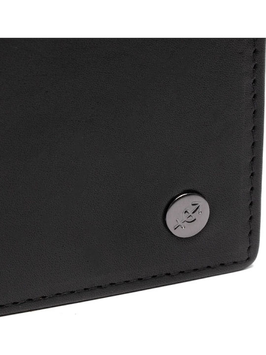 Brand Leather Men's Wallet Cards with RFID Black