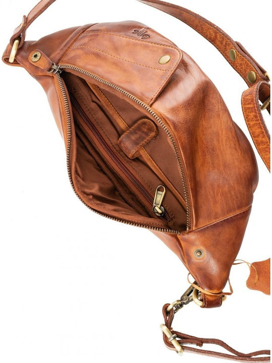 Leather Waist Bag Tabac Brown