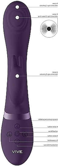 Vive Cato Δονητής Rabbit 21cm Purple