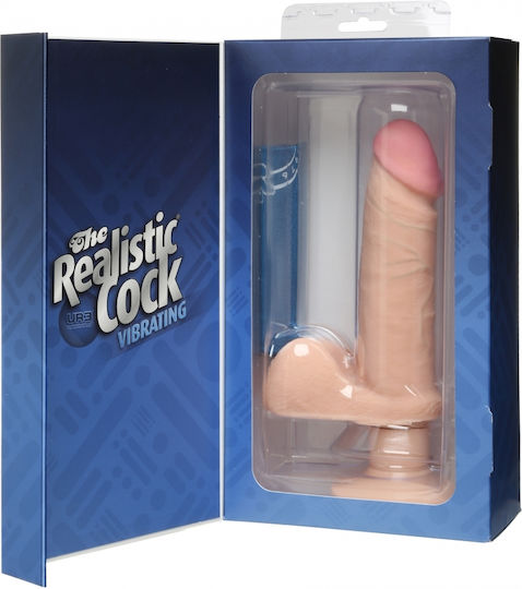 Doc Johnson The Realistic Cock Ultraskyn Vibrating Realistic Vibrator 15cm Vanilla