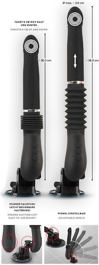 You2Toys Classic Vibrator with Remote Control 36.8cm Black