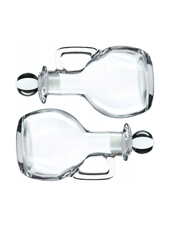 Kadax Öl- & Essigspender-Set Glas mit Ausgießer 100ml