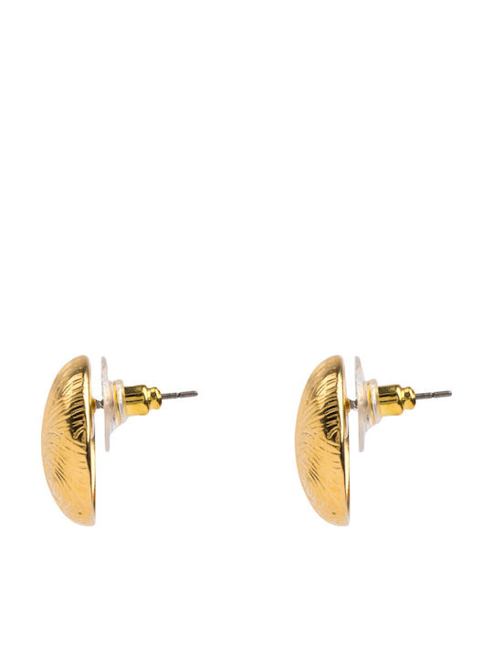 Philio Σκουλαρίκια Καρφωτά Τιτανίου Επιχρυσωμένα