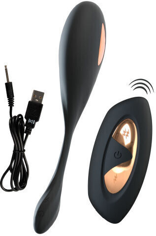 XouXou Vibrator Bullet with Remote Control 9.5cm Black