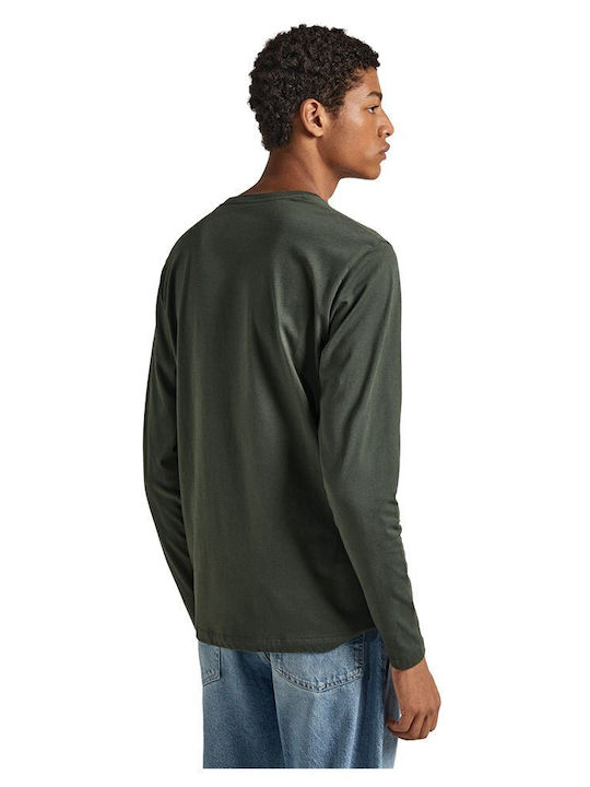 Long Sleeve Green Men's Blouse