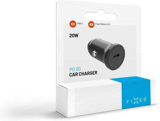Fixed Autoladegerät 20W mit 1xType-C Schwarz