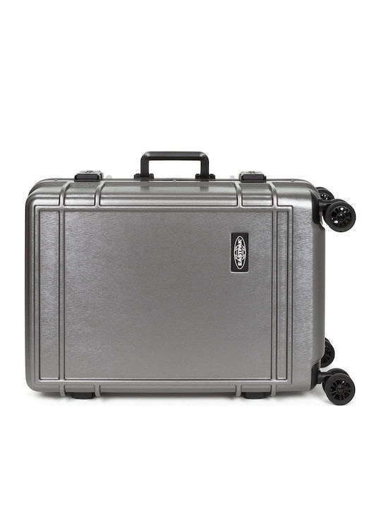 Eastpak Case M Μεσαία Βαλίτσα Ταξιδίου Σκληρή Brushed Metal με 4 Ρόδες Ύψους 68.5εκ.