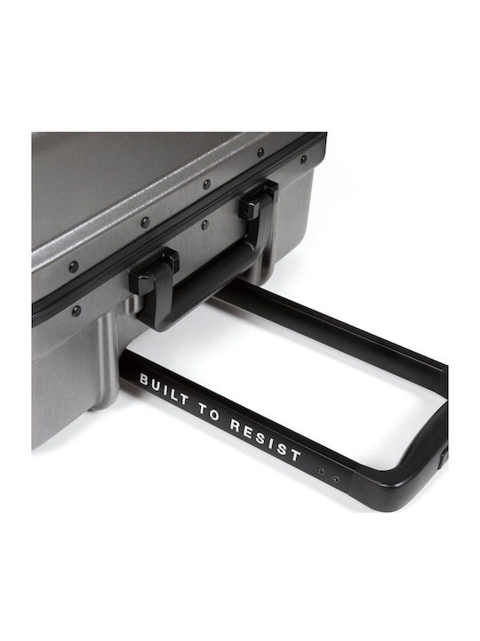 Eastpak Case M Μεσαία Βαλίτσα Ταξιδίου Σκληρή Brushed Metal με 4 Ρόδες Ύψους 68.5εκ.