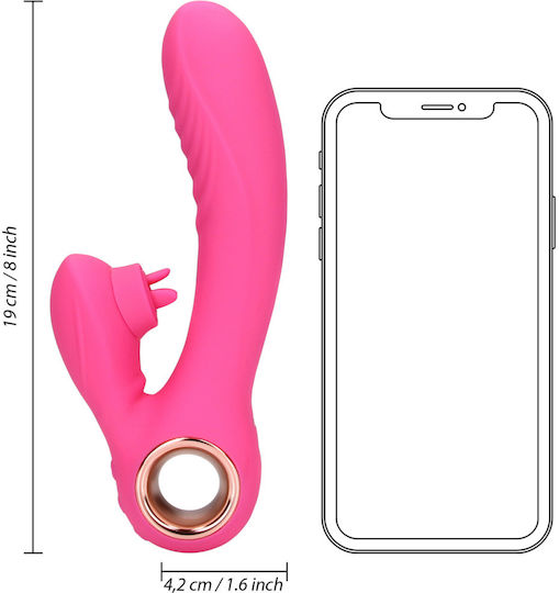 Loveline Tongue Flickering Heating Rabbit Vibrator