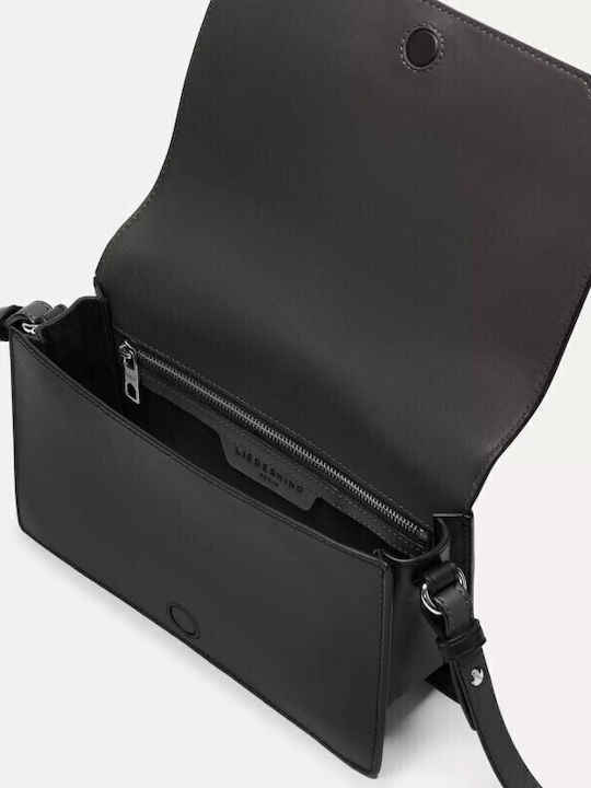 Leder Damentasche Schultertasche Schwarz