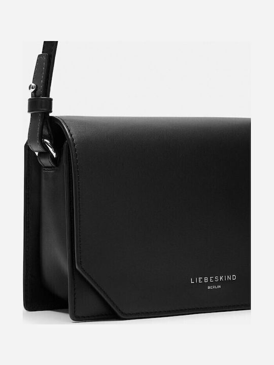 Leder Damentasche Schultertasche Schwarz