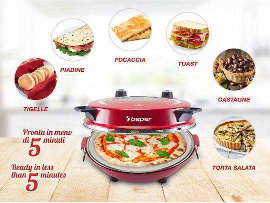 Beper Pizza Maker 1200W Red