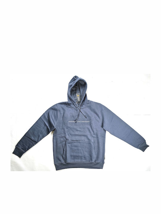 Magnetic North Sweatshirt with Hood Blue