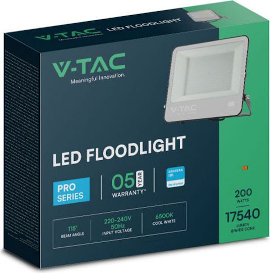 V-TAC Waterproof LED Floodlight 200W Cold White 6400K IP65