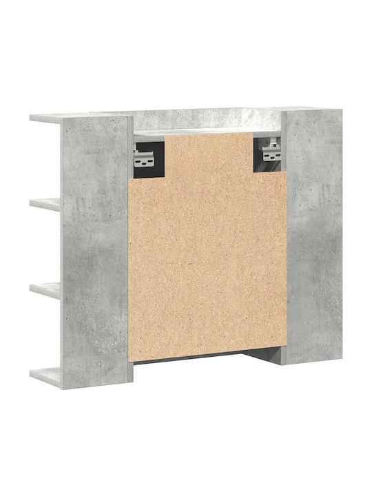 vidaXL Badezimmerspiegel aus Spanplatte mit Regal & Schrank 80x20.5cm Gray