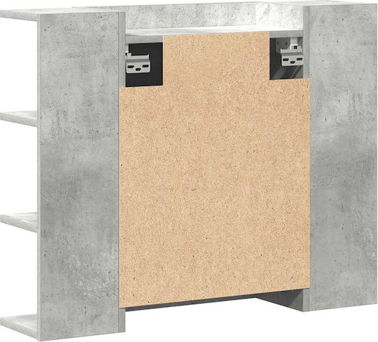 vidaXL Oglindă de Baie cu Raft & Dulap 80x20.5cm Gri