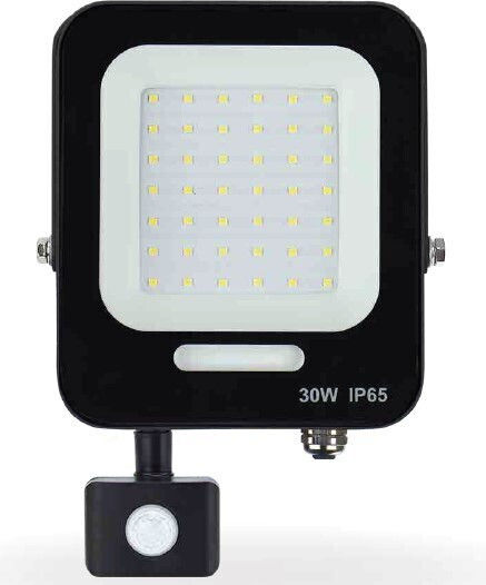 Lucas LED Proiector LED Etanș 30W Alb Rece 6400K cu Senzor de Mișcare IP66