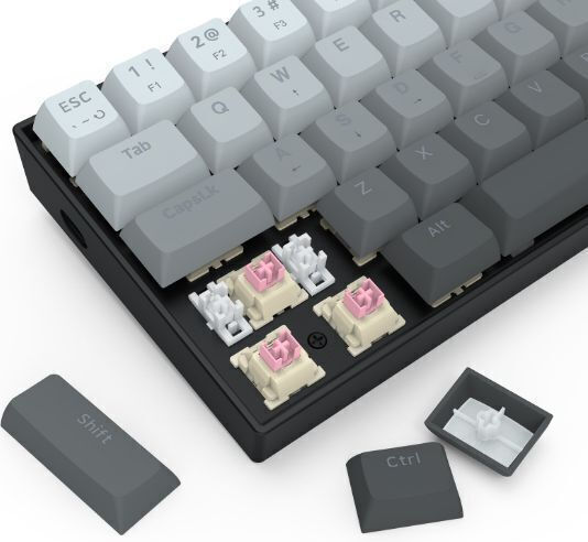 Redragon K617 FIZZ Gaming Tastatură Mecanică 60% cu Magnetic comutatoare și iluminare RGB (Engleză US)