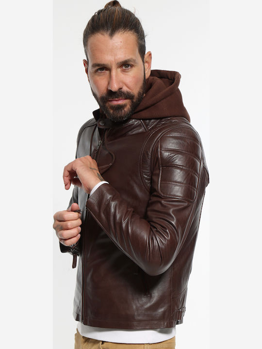 Leather Jacket Redish Brown