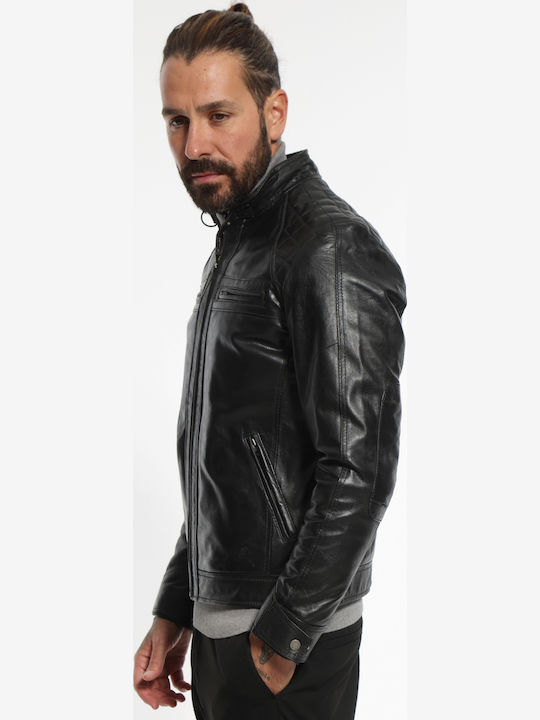Jachetă de Piele BLACK